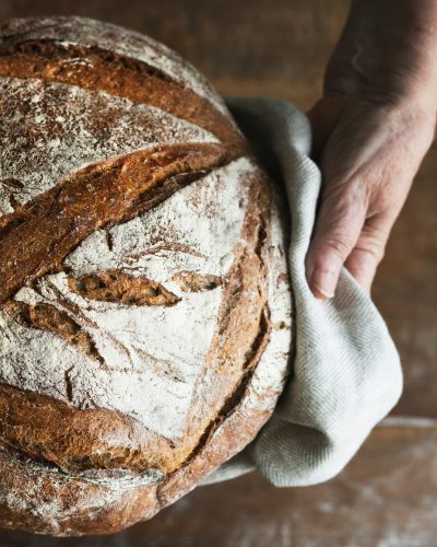 Homemade sourdough bread food photography recipe idea